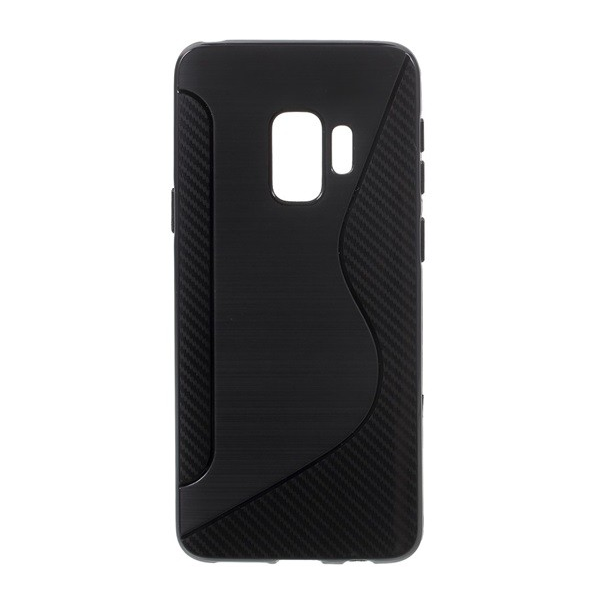 Szilikon telefonvédő (S-line, karbon minta) FEKETE [Samsung Galaxy S9 (SM-G960)] (5996457755721)
