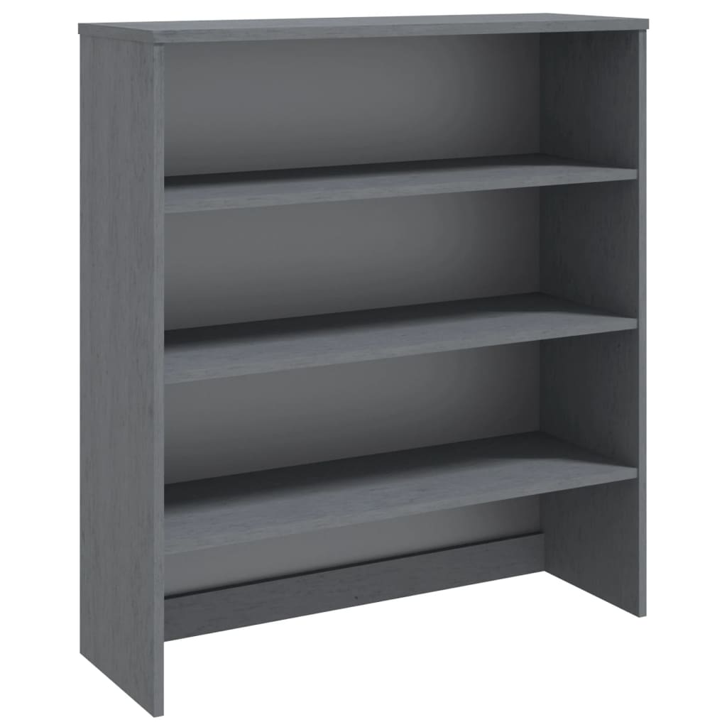 HAMAR sötétszürke tömör fenyőfa felső szekrény 90 x 30 x 100 cm (340434)