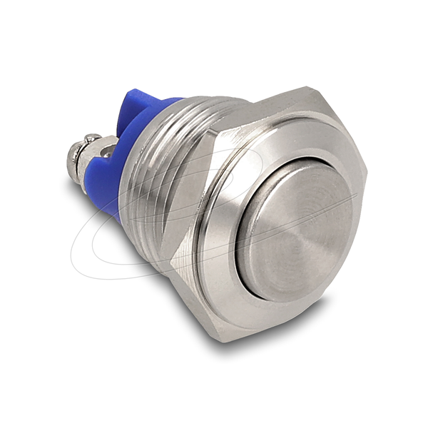 DELOCK Drucktaster zum Einbau 16 mm 2 x Schraubklemme hoch