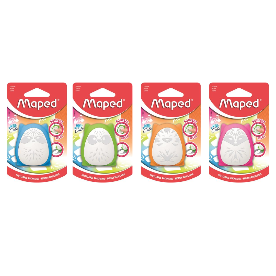 Maped Mini Cute stresszoldó radír ceruzához - Többféle (15501)