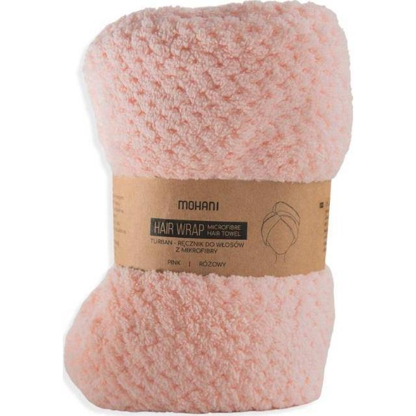 Mohani MOHANI_Hair Wrap turban-ręcznik do włosów z mikrofibry Różowy