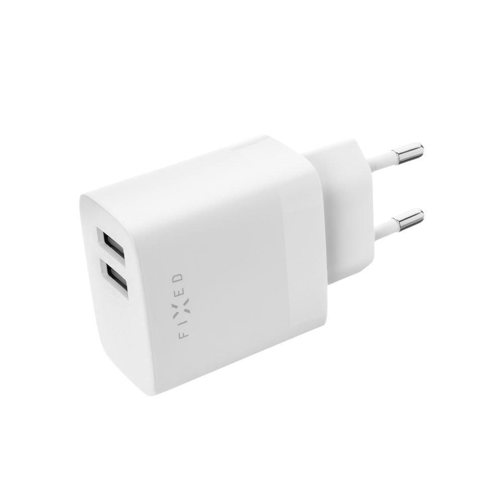 Fixed Dual Travel 2x USB Type-A Hálózati töltő - Fehér (17W) (FIXC17N-2U-WH)