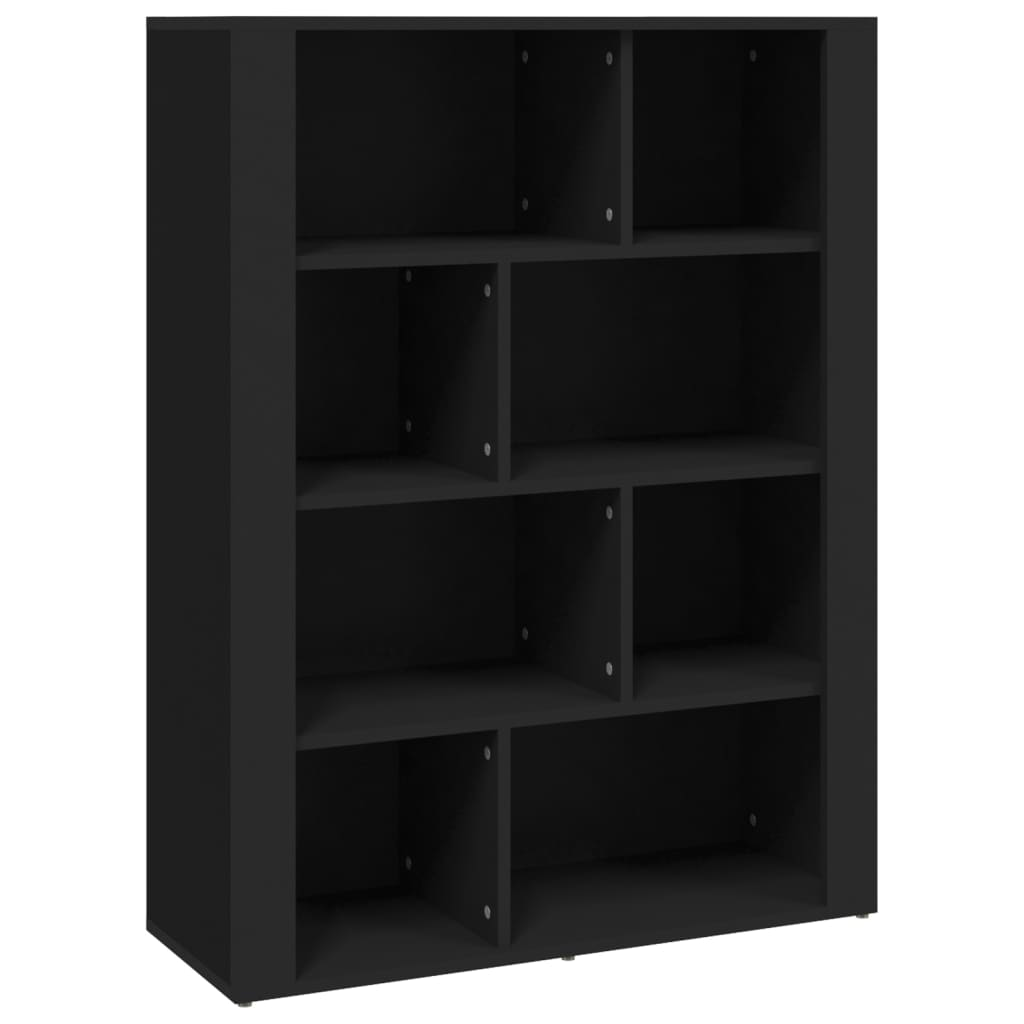 fekete szerelt fa tálalószekrény 80x30x106 cm (819493)