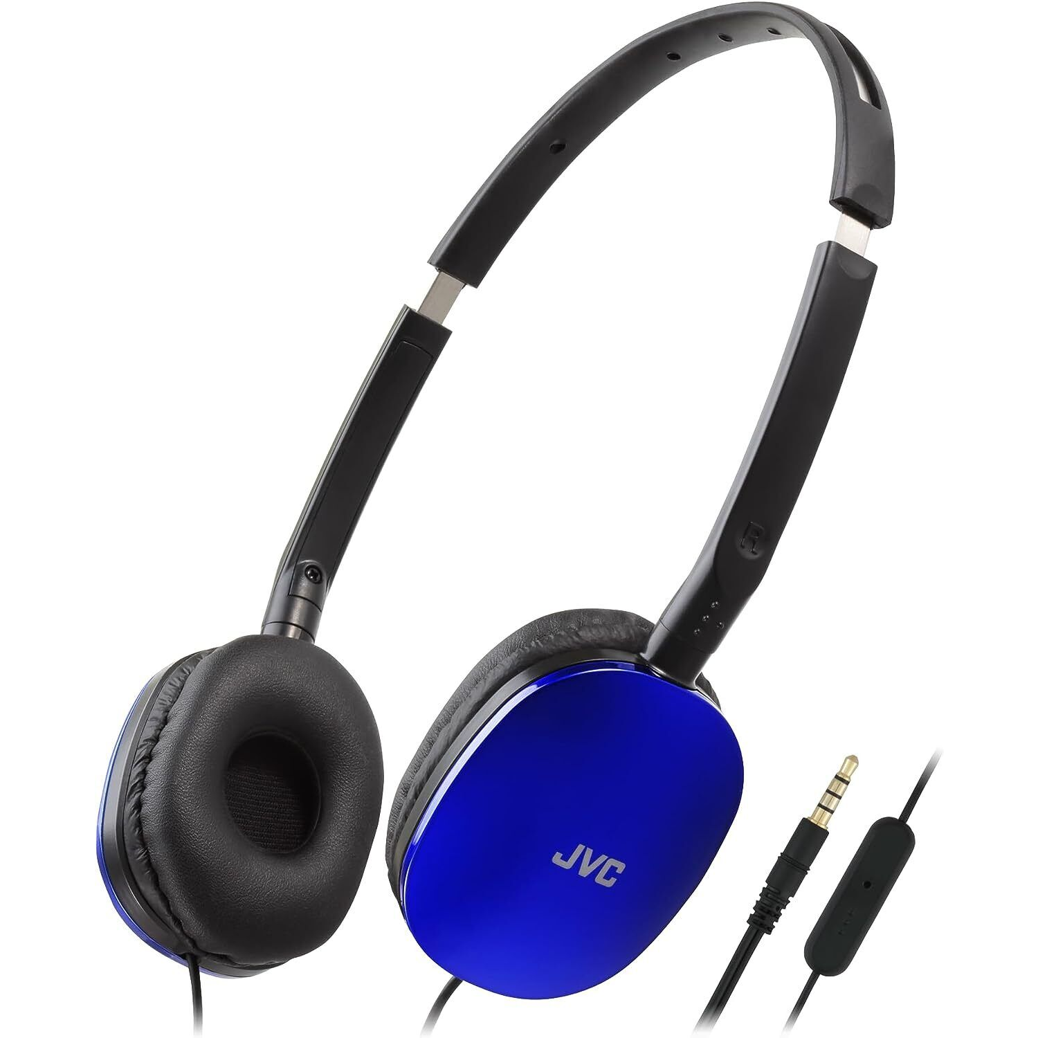 JVC FLATS Vezetékes Headset - Kék (HA-S160M-AU)