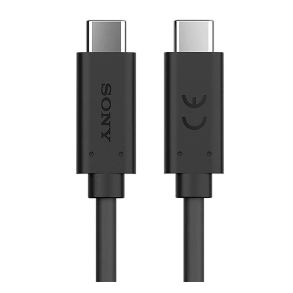 Кабел за данни и зарядно устройство Sony (тип-c - тип-c, 100w, поддръжка за бързо зареждане, 100 см) черен, UCB24B, гигапакет