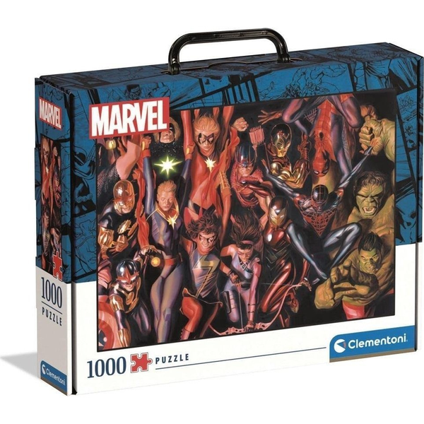  Clementoni CLE puzzle 1000 Brief Case Marvel 39675