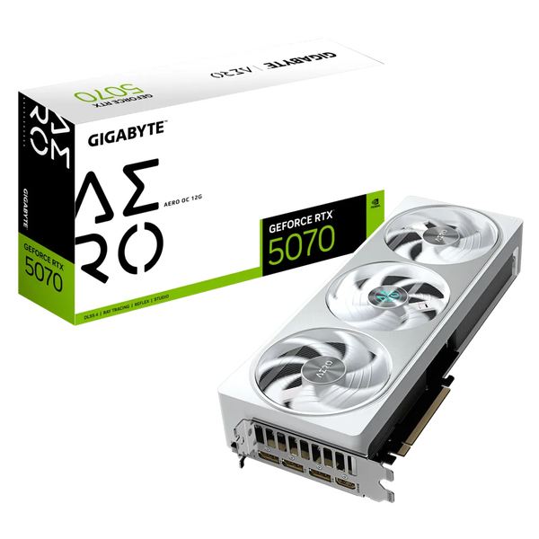 Gigabyte GeForce RTX 5070 12GB GDDR7 Aero OC Videókártya - Fehér