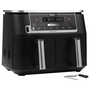 Фритюрник с горещ въздух Ninja Foodi Max Dual Zone AF451EU, 2470 w, Интелигентна система за готвене, 9,5 л, 2 чекмеджета, 6 функции, Черен