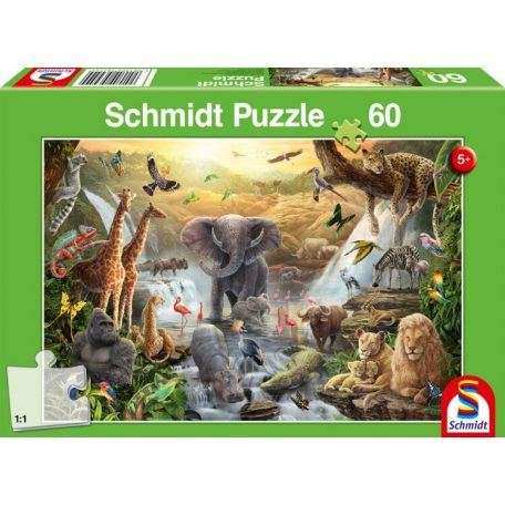 Schmidt Animals in Africa 60 db-os puzzle (4001504564544) (4001504564544)