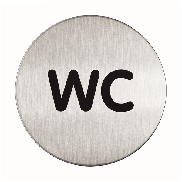 Durable Picto WC piktogram 83 mm - Ezüst