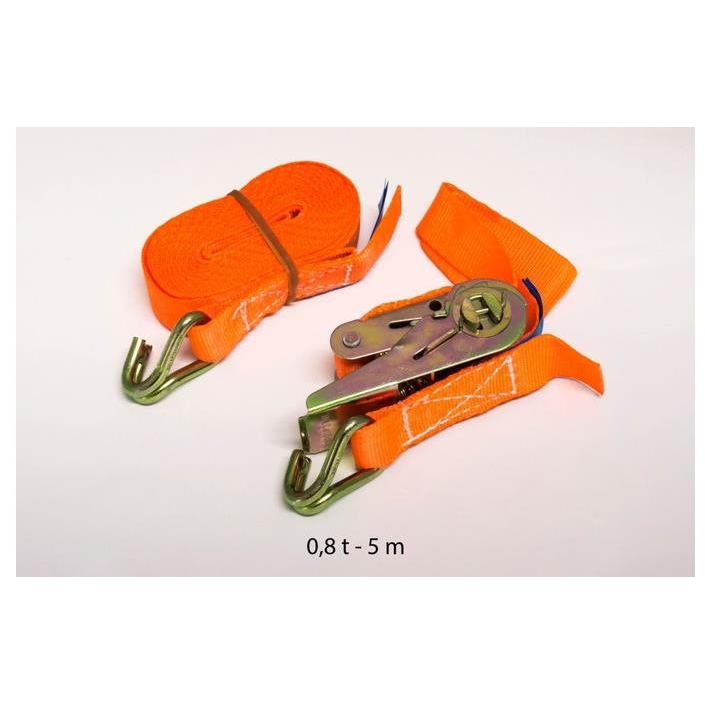 ACI Clamping strap with ratchet, 800 kg, double hooks (9907649)