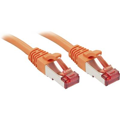 RJ45 Hálózat Csatlakozókábel CAT 6 S/FTP 0.50 m Narancs Védővel LINDY (47806)