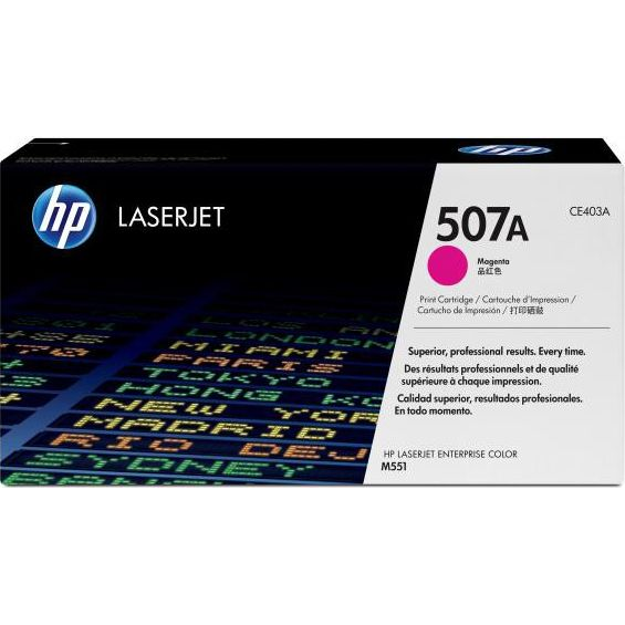 HP 507A Magenta Original LaserJet Toner Cartridge tonerpatron 1 stk