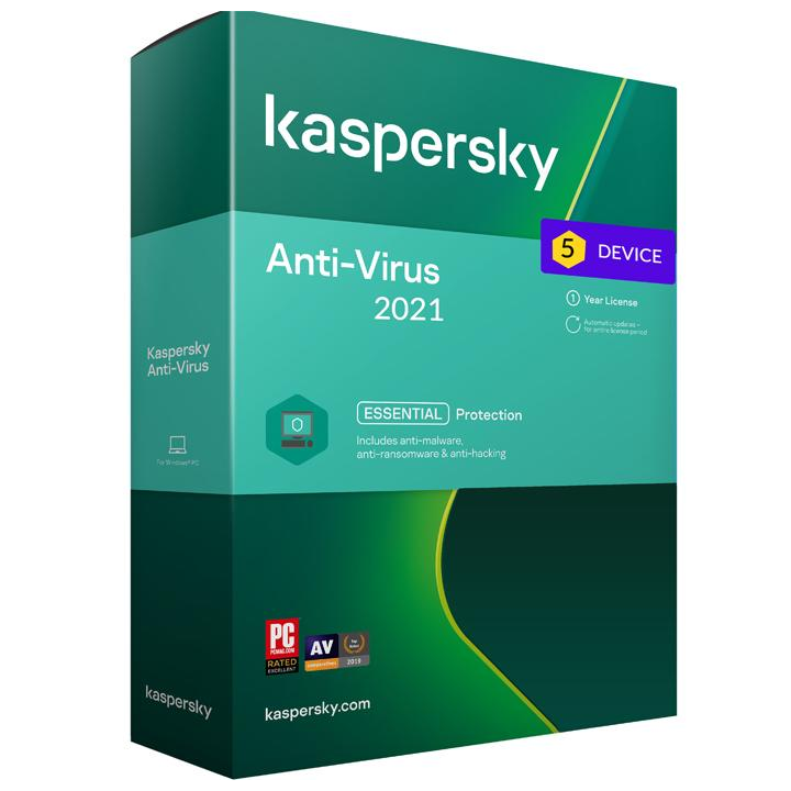 Kaspersky Antivirus - 5 eszköz / 2 év elektronikus licensz