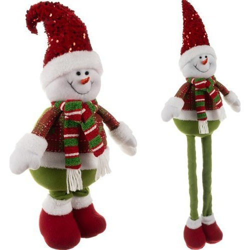 Ruhhy 22331 Vánoční dekorace sněhulák s teleskopickými nohami 95 cm (5900779945029)