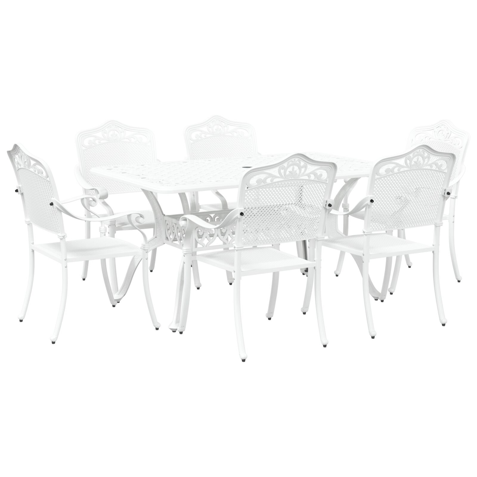 4 darab Fehér Öntött alumínium Nagy Dekoratív minták (3334666)