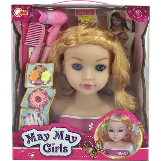 Hajformázó Készlet - Szőke Babafej Minden Szükséges Kiegészítőkkel (ZDZ.913-V)