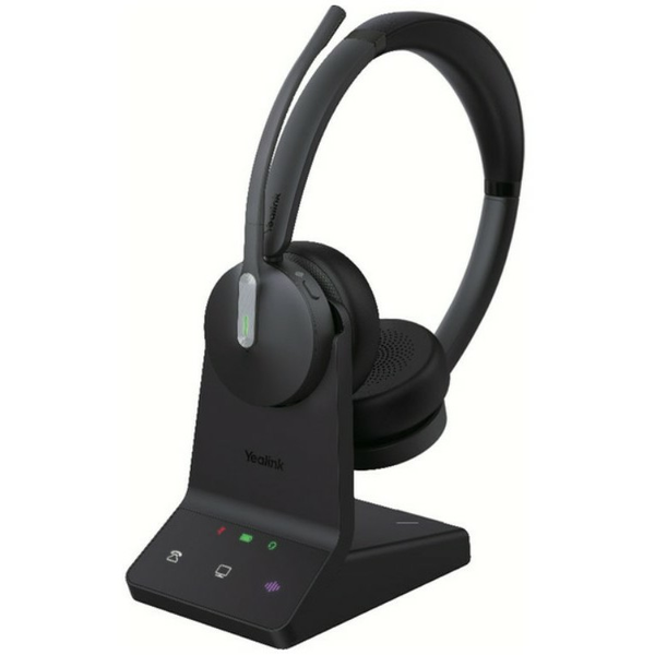Yealink WH64 Hybrid Dual Teams Headset Trådløs Kontor/Callcenter Micro-USB Bluetooth Sort