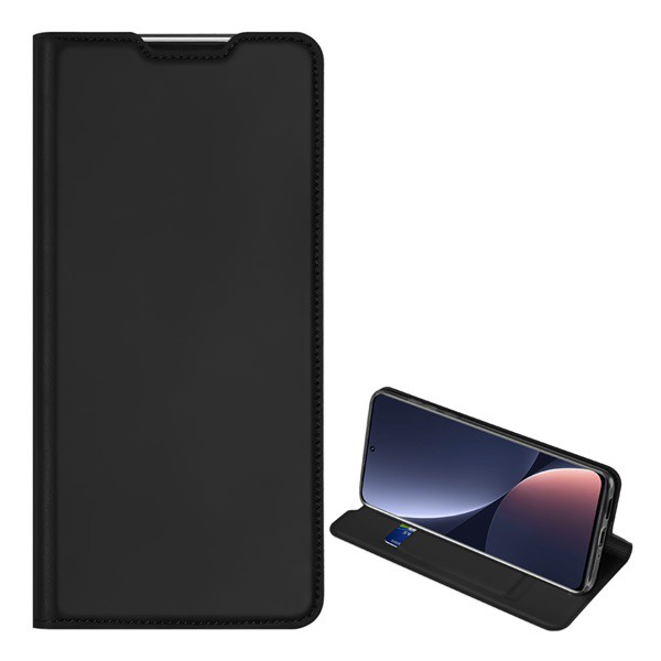 Xiaomi 12 Pro Dux Ducis Skin Pro Case Standing, Leather Effect (Flip, Side Opening, Bank Card Holder, Desk Holder Function) Черен