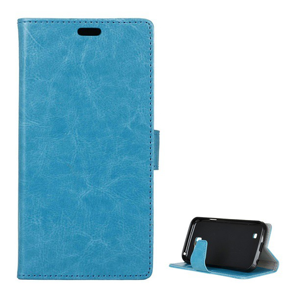 Tok álló, bőr hatású (FLIP, oldalra nyíló, asztali tartó funkció, prémium) KÉK LS450 USA modelhez! [LG K3 (K100)] (5996457665730)