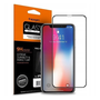 Apple iPhone XR / 11, защитно фолио за дисплея, удароустойчиво фолио (също и за извитата част!), Tempered Glass (закалено стъкло), 3D Full Cover, case-friendly, Spigen Glasstr Slim HD, черен (RS97139)