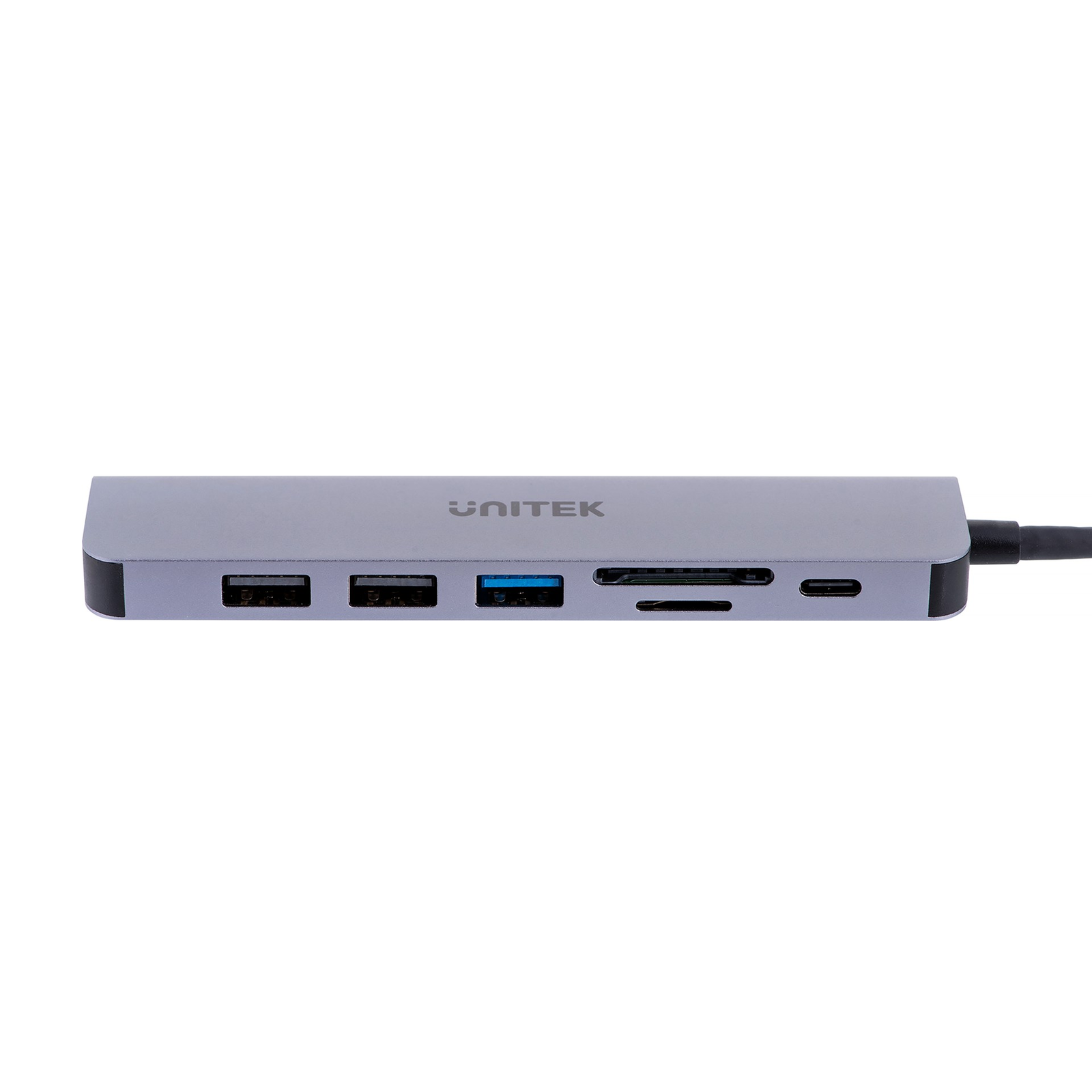 Hub USB-C Unitek H1118A 7v1, HDMI 4K, 3x USB-A, USB-C PD 100W, alu (H1118A)