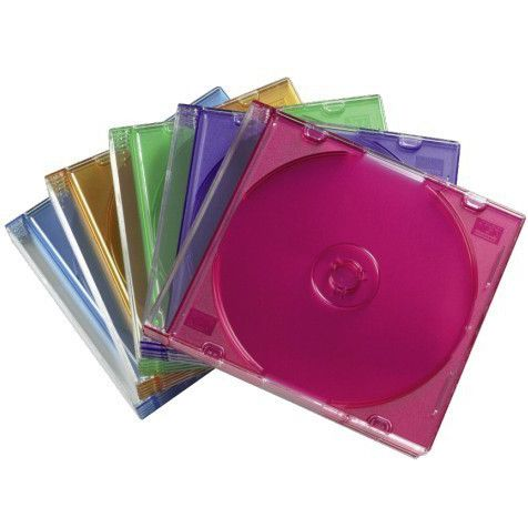 Hama CD Slim Box Pack of 25, Coloured 1 diske Flerfarvet