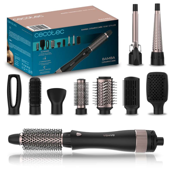 CECOTEC Bamba CeramicCare 10in1 Styler aparat de coafat părul negru
