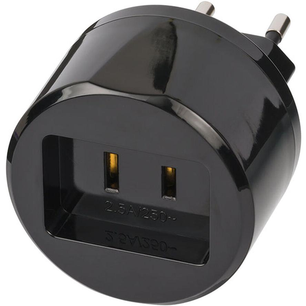 Brennenstuhl Adapter Travel Stecksystem US/Aufsatz DE 2,5A