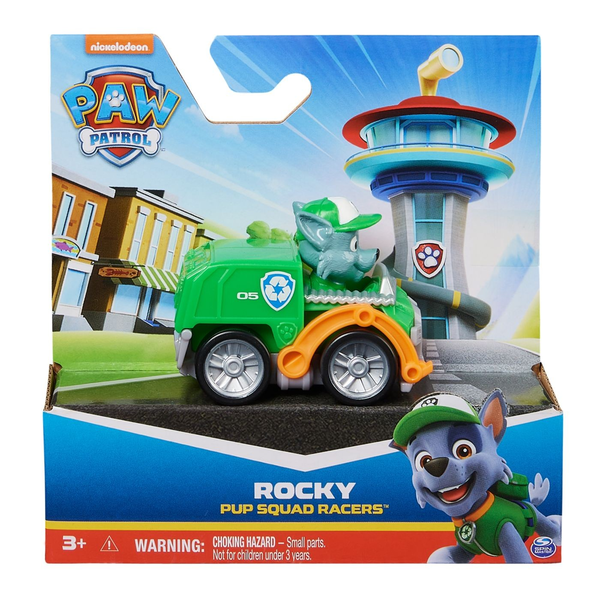 PAW PATROL PUP SQUAD RACERS VEHICLE WITH ROCKY FIGURE