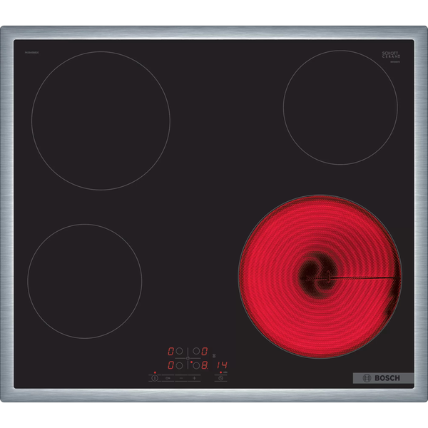 Bosch Serie 4 PKE645BB2E főzőlap Fekete Beépített 60 cm Kerámia 4 zóna