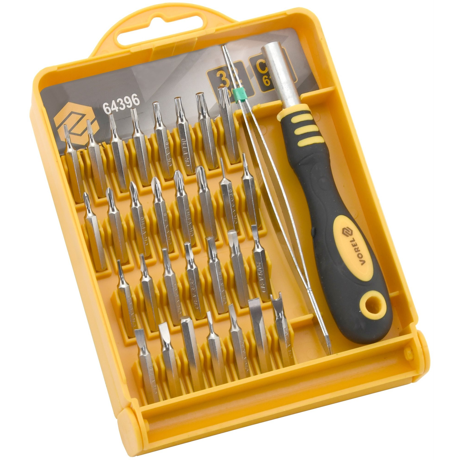 Csavarhúzó + 32 db-os CrV anyagból (TO-64396)