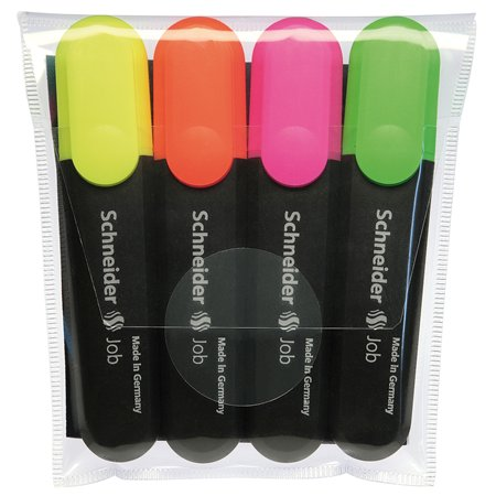 Schneider 1500 - Subrayador Amarillo, Naranja, Verde, Rosa