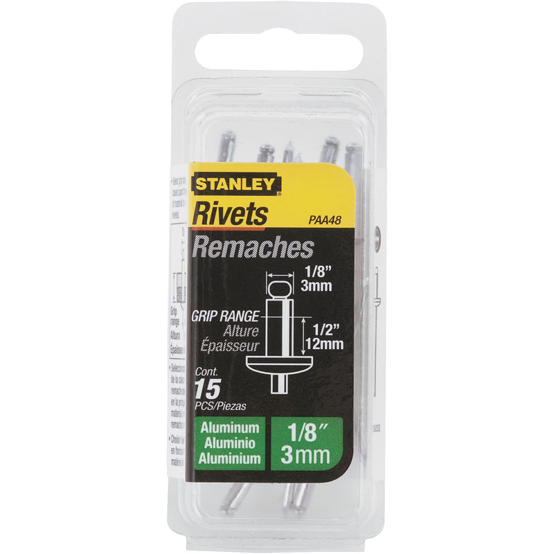 Stanley alu szegecs 1/8”X1/2", 15db/cs (PAA48T1)