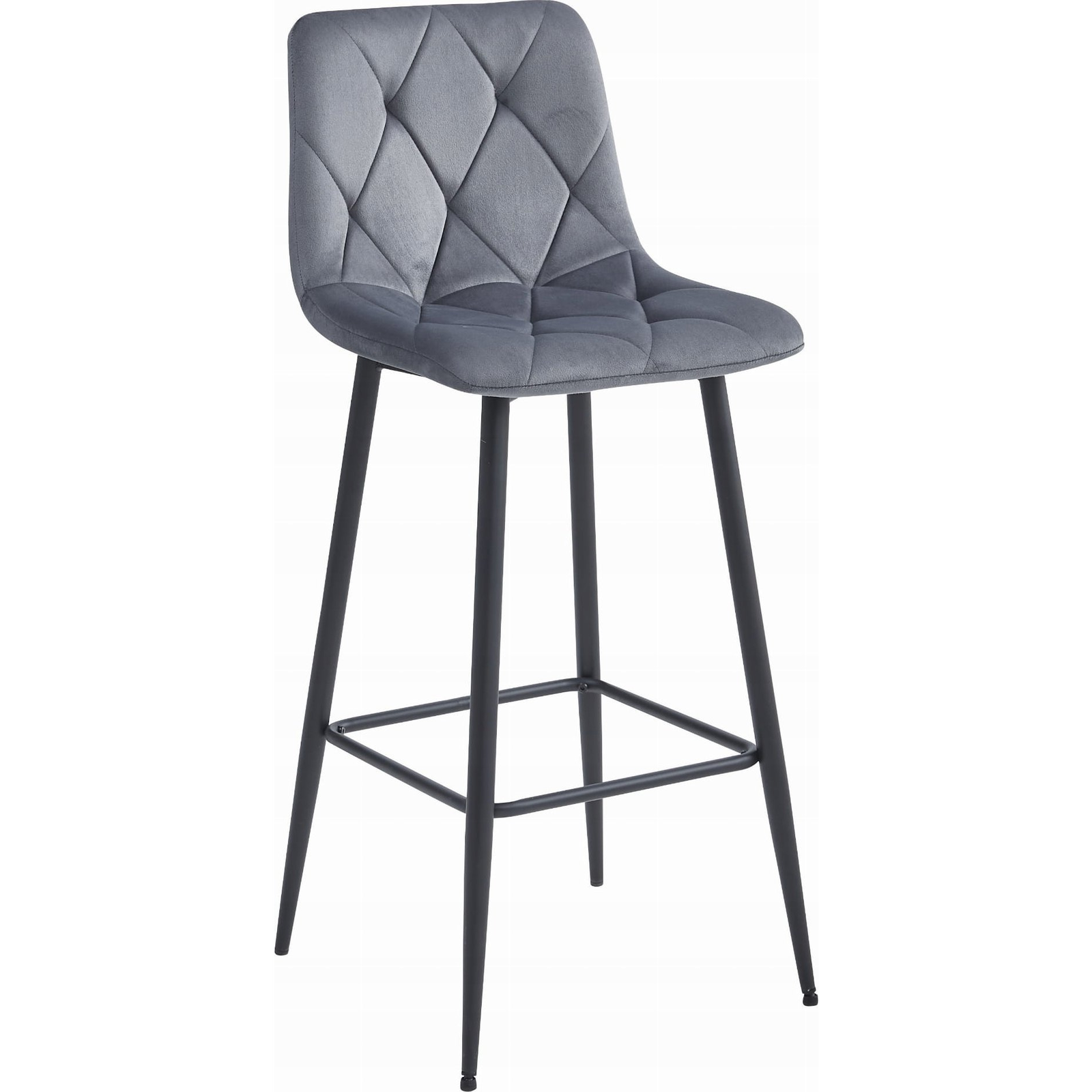 NADO Hocker - Sötétszürke Bársony / Fekete Lábak x 1 (model_3845_1-NADO-MODY85)