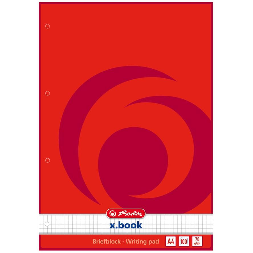 Herlitz 100 lapos A4 négyzetrácsos jegyzettömb (733436)