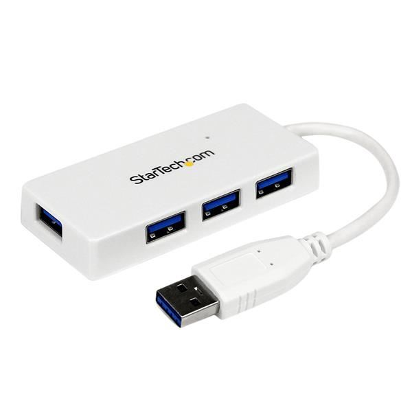 StarTech.com ST4300MINU3W интерфейсен хъб USB 3.2 Gen 1 (3.1 Gen 1) Type-A 5000 Мбит/с Бяла