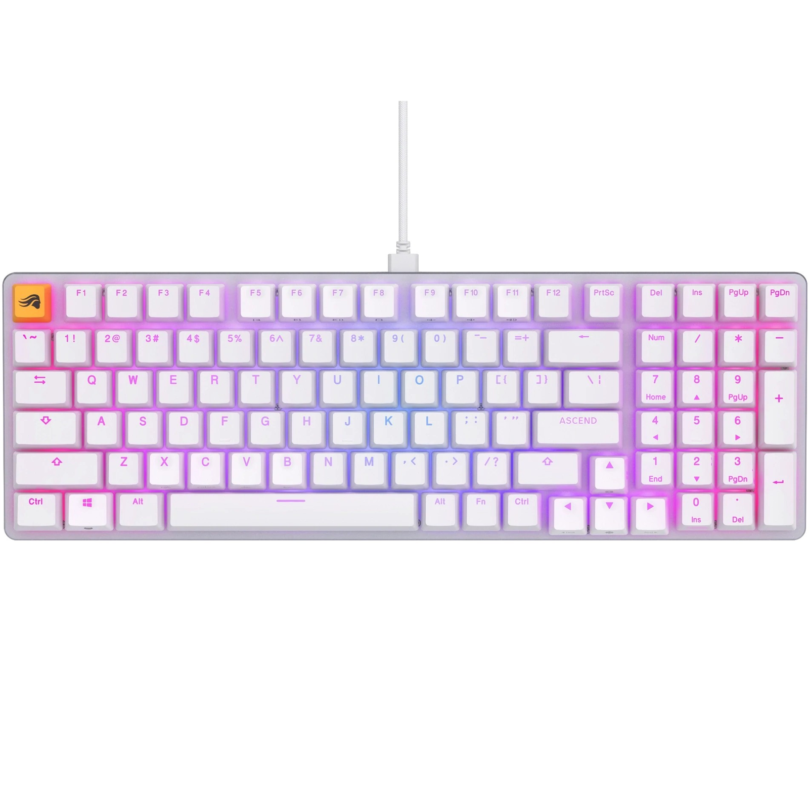 Billentyűzet Glorious GMMK 2 Full-Size Fox Switch US-kiosztás Fehér (GLO-GMMK2-96-FOX-W)
