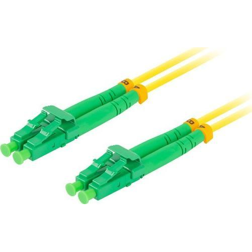 Оптичен мрежов кабел с дължина 5 м и LC/APC-LC/APC конектори, Lanberg Z32315, SM, DUPLEX 3.0MM G657A1 LSZH, жълт