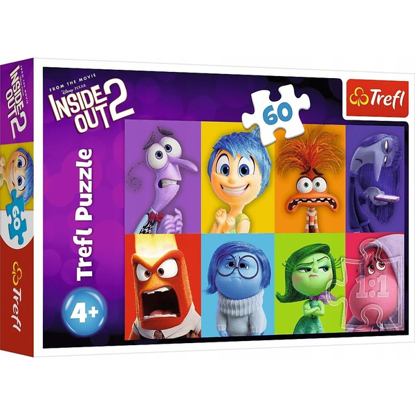 Пъзел Trefl - Disney Inside Out 2, Детски емоции, 60 части