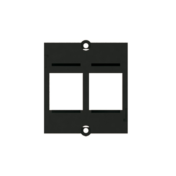 Custom Modul Einbaurahmen 2x Keystone Aufnahme (schwarz)