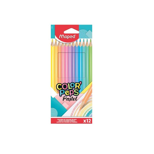Lápices De Colores Maped Pastel 12 Unidades