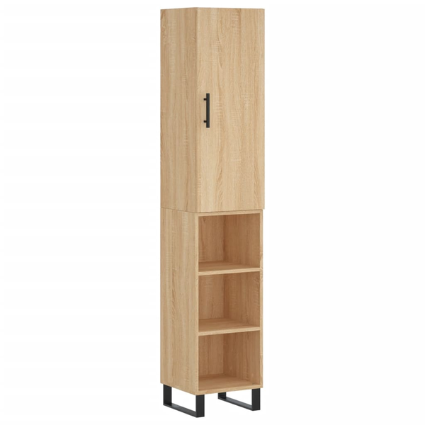 Dulap înalt, stejar sonoma, 34,5x34x180 cm, lemn prelucrat