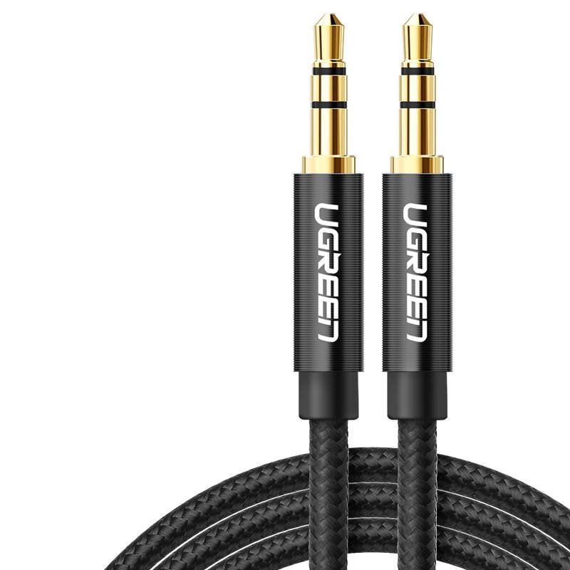 UGREEN AV112 AUX 3.5mm jack összekötő kábel 2m fekete (50363) (UG50363)