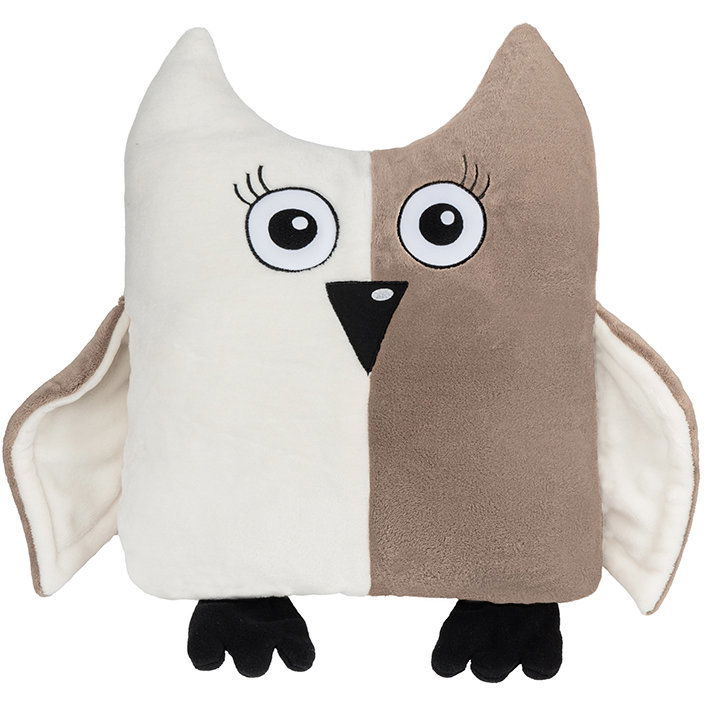 Bellatex formázott párna 50/191 Bagoly, kávészín (12946)