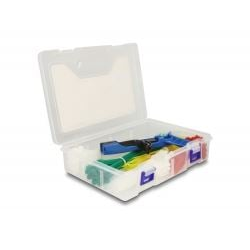 Delock rendszerező doboz 350db különböző színű kábelkötegelővel (18641) (delock18641)