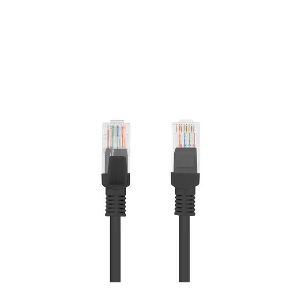 UTP кабел, Lanberg 42785, cat 5e, 2xRJ45 щепсел, дължина 30m, AWG 26, 100 MHz, мрежова връзка, ethernet, черен