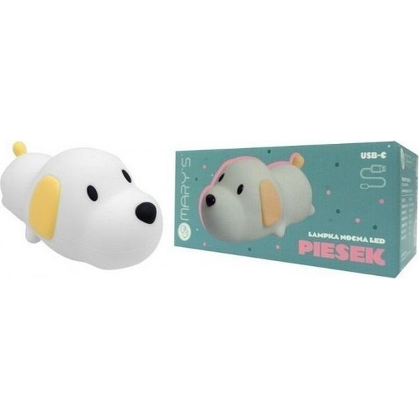 Ecolight Mary Perro Luz Nocturna Infantil, Luz De Noche, 3000k Y 6500k, Cable Usb, Mw20539