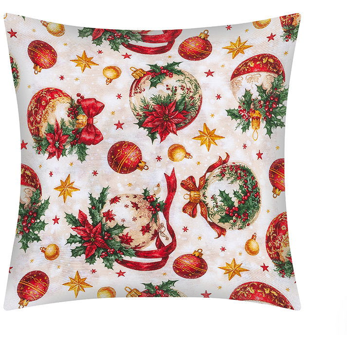 BELLATEX karácsonyi párna, 40 × 40 cm, 55/132, karácsonyi díszek, arany (13350)