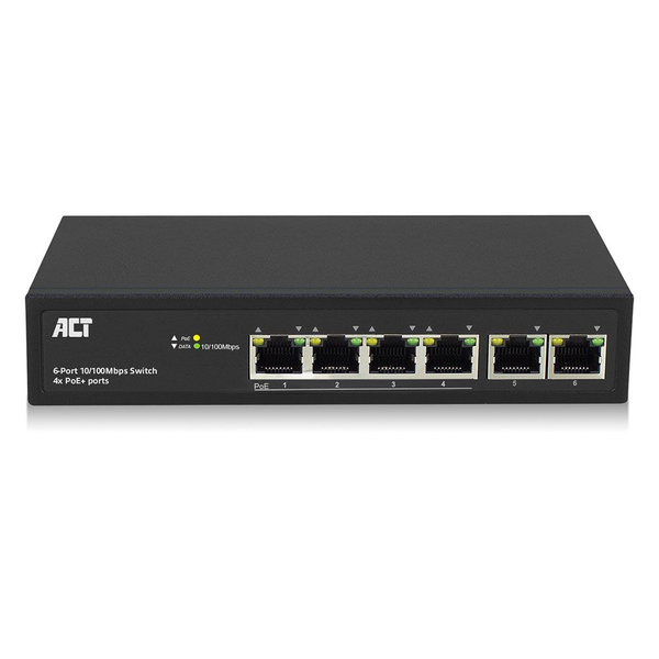 ACT CONNECTIVITY AC4430 6-port 10/100Mbps 4x PoE+ Switch